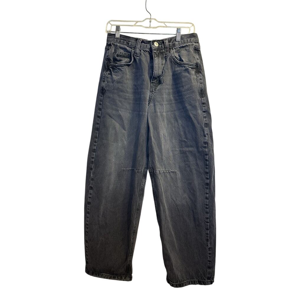 BDG Urban Outfitters Logan Jeans 27W Black Baggy Barrel Buckle Back Y2K